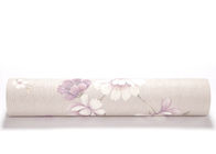 Papier peint démontable de style campagnard avec le modèle floral de relief pour le contexte de sofa