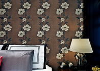 Papier peint intérieur floral de décoration de Chambre avec les matériaux non tissés, couleur de Brown