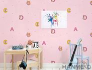 Wallcovering anglais moderne de couleur de rose de papier peint de chambre à coucher d'enfants de lettres